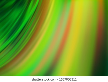Light Green, Yellow vector background with lamp shapes. A sample with blurred bubble shapes. Pattern for your business design.