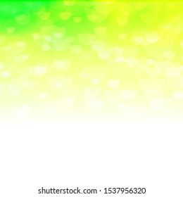 Light Green, Yellow vector background with circles. Illustration with set of shining colorful abstract spheres. Pattern for business ads.