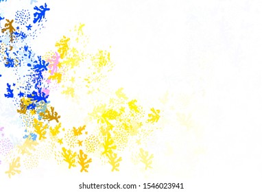 Light Green, Yellow vector background with abstract shapes. Decorative design in abstract style with random forms. Best smart design for your business.