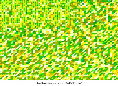 Light Green, Yellow vector background with bubbles. Blurred bubbles on abstract background with colorful gradient. Pattern for beautiful websites.
