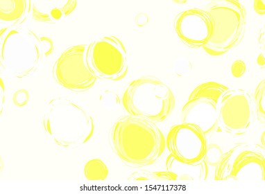 Light Green, Yellow vector background with spots. Illustration with set of shining colorful abstract circles. Design for poster, banner of websites.