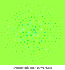 Light Green, Yellow vector background with small and big stars. Shining colorful illustration with small and big stars. Pattern for websites, landing pages.