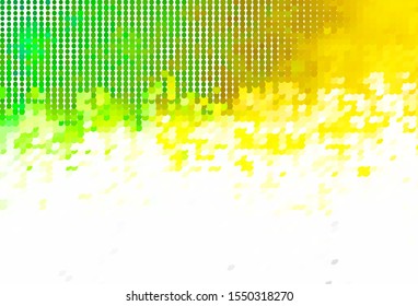 Light Green, Yellow vector background with bubbles. Blurred bubbles on abstract background with colorful gradient. Pattern for beautiful websites.