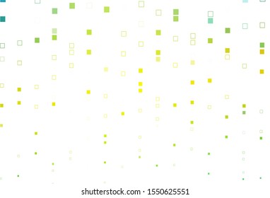 Light Green, Yellow vector background with rectangles. Glitter abstract illustration with rectangular shapes. Smart design for your business advert.