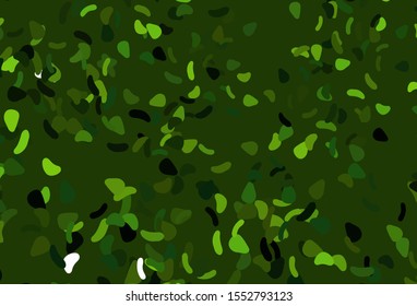 Light Green, Yellow vector background with abstract forms. Colorful chaotic forms with gradient in modern style. Modern design for your business card.