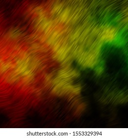 Light Green, Yellow vector background with wry lines. Colorful abstract illustration with gradient curves. Pattern for websites, landing pages.
