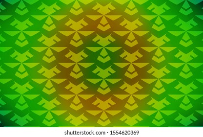 Light Green, Yellow vector background with curved lines. Shining colorful illustration in simple style. A completely new design for your business.