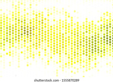 Light Green, Yellow vector background with bubbles. Modern abstract illustration with colorful water drops. Design for your business advert.