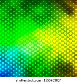 Light Green, Yellow vector background in polygonal style. Illustration with a set of gradient rectangles. Design for your business promotion.