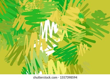 Light Green, Yellow vector background with straight lines. Glitter abstract illustration with colorful sticks. Pattern for your busines websites.