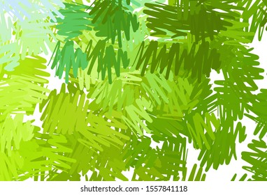 Light Green, Yellow vector background with stright stripes. Glitter abstract illustration with colorful sticks. Pattern for ads, posters, banners.