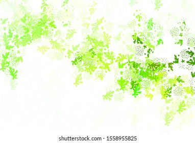 Light Green, Yellow vector background with abstract shapes. Illustration with colorful gradient shapes in abstract style. Simple design for your web site.