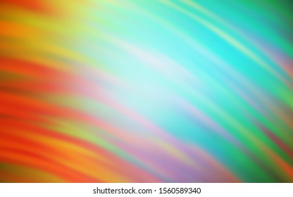 Light Green, Yellow vector background with wry lines. Colorful abstract illustration with gradient lines. Elegant pattern for a brand book.