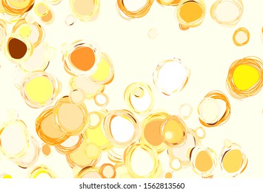 Light Green, Yellow vector background with spots. Blurred bubbles on abstract background with colorful gradient. Pattern for textures of wallpapers.