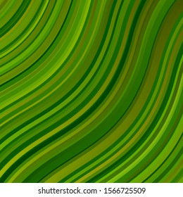 Light Green, Yellow vector background with bent lines. Bright sample with colorful bent lines, shapes. Template for cellphones.