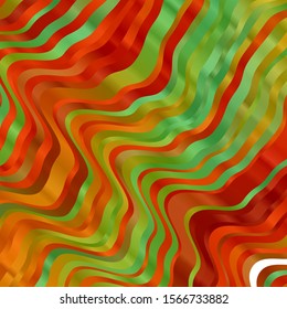 Light Green, Yellow vector background with lines. Bright sample with colorful bent lines, shapes. Pattern for commercials, ads.