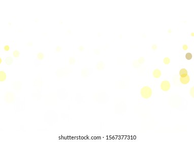 Light Green, Yellow vector background with bubbles. Abstract illustration with colored bubbles in nature style. New template for your brand book.
