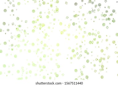 Light Green, Yellow vector background with tasty food. Beautiful colorful illustration with food in doodle style. Pattern for menu of cafes, bars, restaurants.