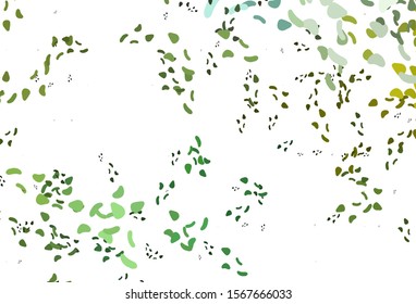Light Green, Yellow vector background with abstract forms. Decorative design in abstract style with random forms. Elegant design for wallpapers.