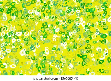 Light Green, Yellow vector background with bubbles. Modern abstract illustration with colorful water drops. Pattern for ads, leaflets.
