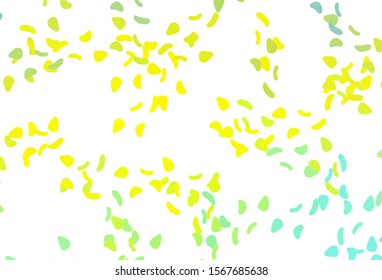 Light Green, Yellow vector background with abstract forms. Decorative design in abstract style with random forms. Simple design for your web site.