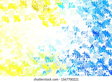 Light Green, Yellow vector background with abstract shapes. Decorative design in abstract style with random forms. Simple design for your web site.