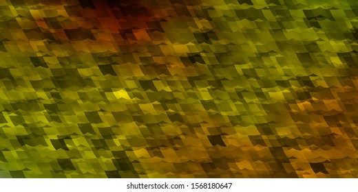 Light Green, Yellow vector background with set of hexagons. Design in abstract style with hexagons. Pattern for ads, leaflets.