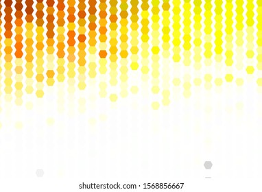 Light Green, Yellow vector background with set of hexagons. Abstract illustration with colorful hexagons. New template for your brand book.