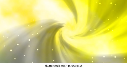 Light Green, Yellow vector background with colorful stars. Shining colorful illustration with small and big stars. Theme for cell phones.