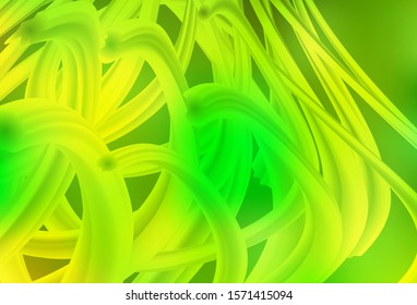 Light Green, Yellow vector background with lines. Geometric illustration in abstract style with gradient.  Elegant pattern for a brand book.