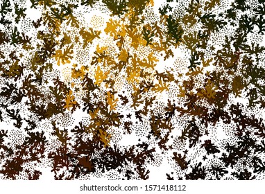 Light Green, Yellow vector background with abstract shapes. Colorful chaotic forms with gradient in modern style. Elegant design for wallpapers.