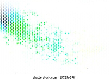 Light Green, Yellow vector background with spots. Illustration with set of shining colorful abstract circles. Design for your business advert.
