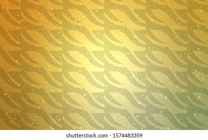 Light Green, Yellow vector background with straight lines. Glitter abstract illustration with colorful sticks. Pattern for ads, posters, banners.