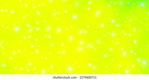 Light Green, Yellow vector background with colorful stars. Modern geometric abstract illustration with stars. Theme for cell phones.