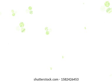 Light Green, Yellow vector background with spots. Beautiful colored illustration with blurred circles in nature style. Pattern for beautiful websites.