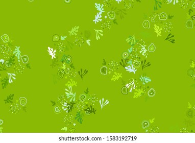 Light Green, Yellow vector background with abstract shapes. Decorative design in abstract style with random forms. Simple design for your web site.