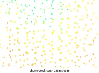 Light Green, Yellow vector background with xmas snowflakes. Colorful snowflakes with gradient on abstract background. Pattern for new year websites.
