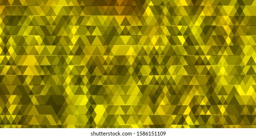 Light Green, Yellow vector background with lines, triangles. Abstract gradient design with colorful triangles. Template for wallpapers.