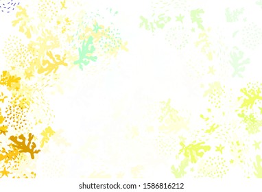 Light Green, Yellow vector background with abstract shapes. Decorative design in abstract style with random forms. Background for a cell phone.