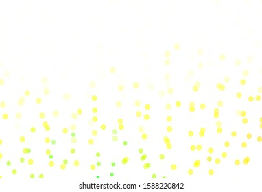 Light Green, Yellow vector background with xmas snowflakes. Modern geometrical abstract illustration with snowflakes. New year design for poster, banner.