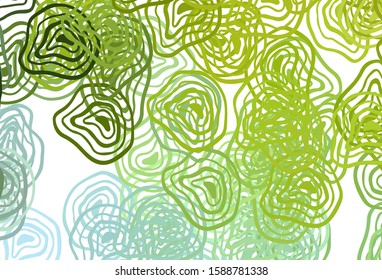 Light Green, Yellow vector background with lines. Colorful geometric sample with gradient lines.  Elegant pattern for a brand book.