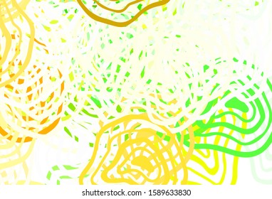 Light Green, Yellow vector background with abstract shapes. Modern abstract illustration with colorful random forms. Elegant design for wallpapers.