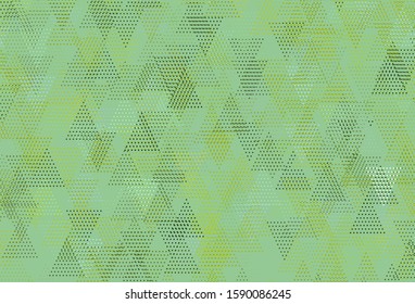 Light Green, Yellow vector background with polygonal style with circles. Modern abstract illustration with colorful dots, lines. Pattern for commercials.