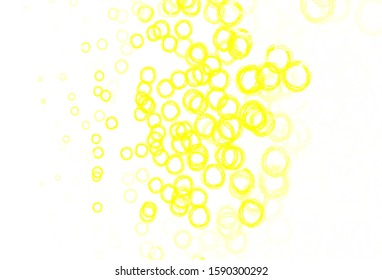 Light Green, Yellow vector background with spots. Abstract illustration with colored bubbles in nature style. Design for your business advert.