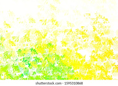 Light Green, Yellow vector background with abstract shapes. Modern abstract illustration with colorful random forms. Simple design for your web site.