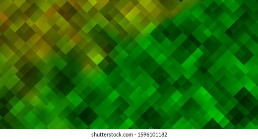 Light Green, Yellow vector background with rectangles. Rectangles with colorful gradient on abstract background. Modern template for your landing page.