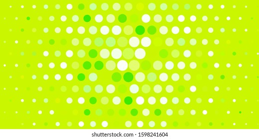 Light Green, Yellow vector background with spots. Glitter abstract illustration with colorful drops. Design for your commercials.