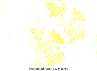 Light Green, Yellow vector background with abstract shapes. Colorful chaotic forms with gradient in modern style. Modern design for your business card.