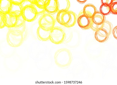 Light Green, Yellow vector background with bubbles. Glitter abstract illustration with blurred drops of rain. Design for your business advert.