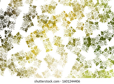 Light Green, Yellow vector background with abstract shapes. Decorative design in abstract style with random forms. Elegant design for wallpapers.